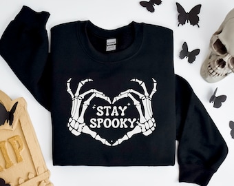Spooky Sweatshirt | Cute Skeleton Sweatshirt | Iconic Halloween Sweater | Trendy Graphic Top | Halloween Sweatshirt | Cute Gift For Her