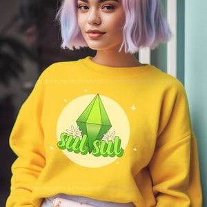 Plumbob Sweatshirt | Sul Sul and Daisy Sweatshirt | Cozy & Warm Sweater, Unisex Crewneck | Best Gamer Gifts