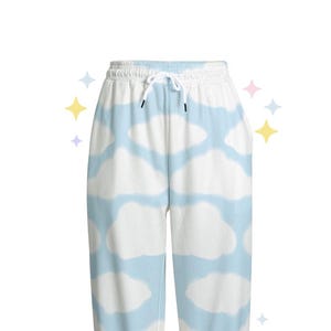 Cloud Joggers | Cute Pastel Sky Bottoms | Y2K clothing, Cotton | Kawaii Sweatpants