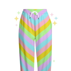 Unicorn Rainbow Sweatpants | Pastel Goth | Candycore Joggers | Kawaii Clothes | Y2K Rave bottoms