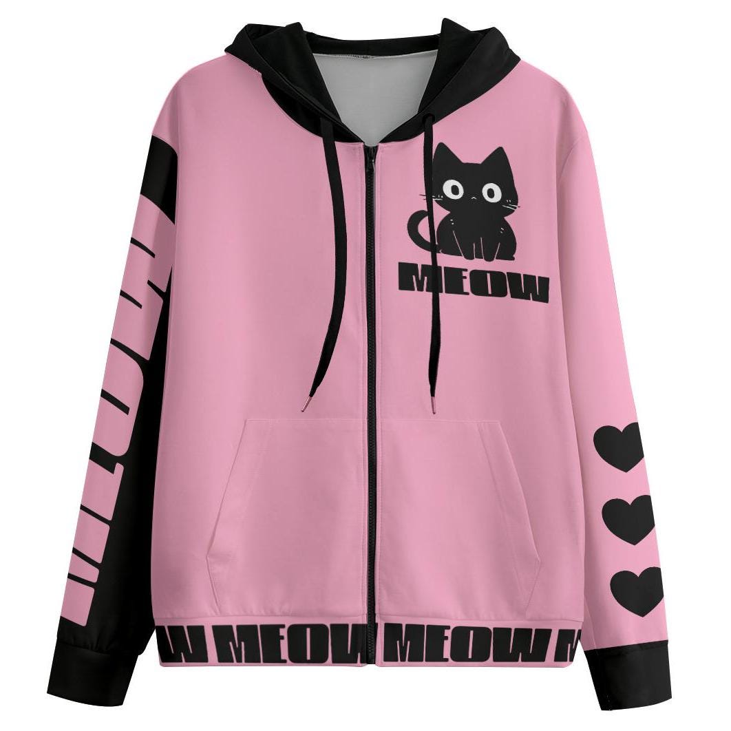 【新品未使用】M　90 Logo Cat Ear Zip Hoodie　黒 猫耳 90 Logo Cat Ear Zip Hoodie【9090girl】 – YZ