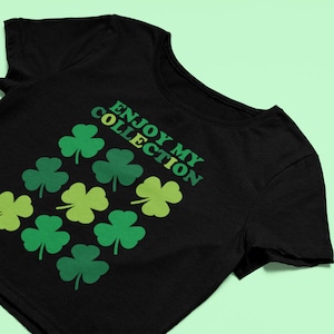 Lucky Crop Top | Cute Fitted Graphic Top | Y2K Baby Tee | Clover Gift For Girlfriend | st patricks day shirt | Gift For Her