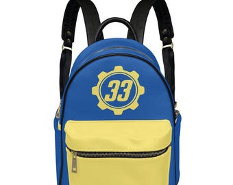 Vault Dweller Backpack | Cute Gamer Girl Graphic Mini backpack | Retro Futuristic Gamer Gifts,  Western Wasteland Aesthetic Students Gift