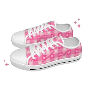 Lovely Heart Sneaker | Lovecore Pastel Alt clothing | women shoes | Y2K Preppy Aesthetic, Kawaii Shoes