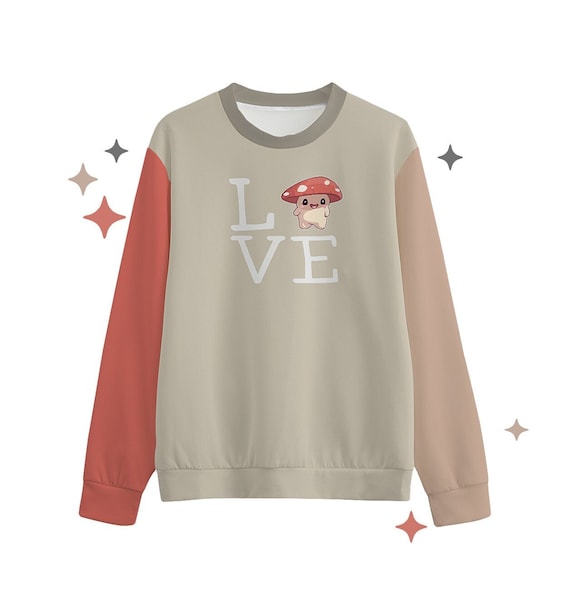 Mushroom Sweatshirt | Fungi Friend, Kawaii Clothes, Cottagecore Fall Sweater | Gift for Them