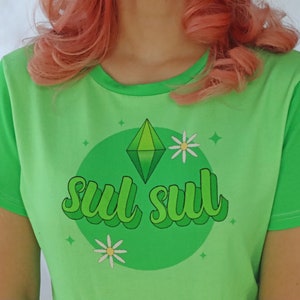 Plumbob shirt | SNUG FIT | Ladies plumbob shirt, Sul Sul and daisy
