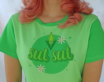 Plumbob shirt | Ladies plumbob shirt, Sul Sul and daisy