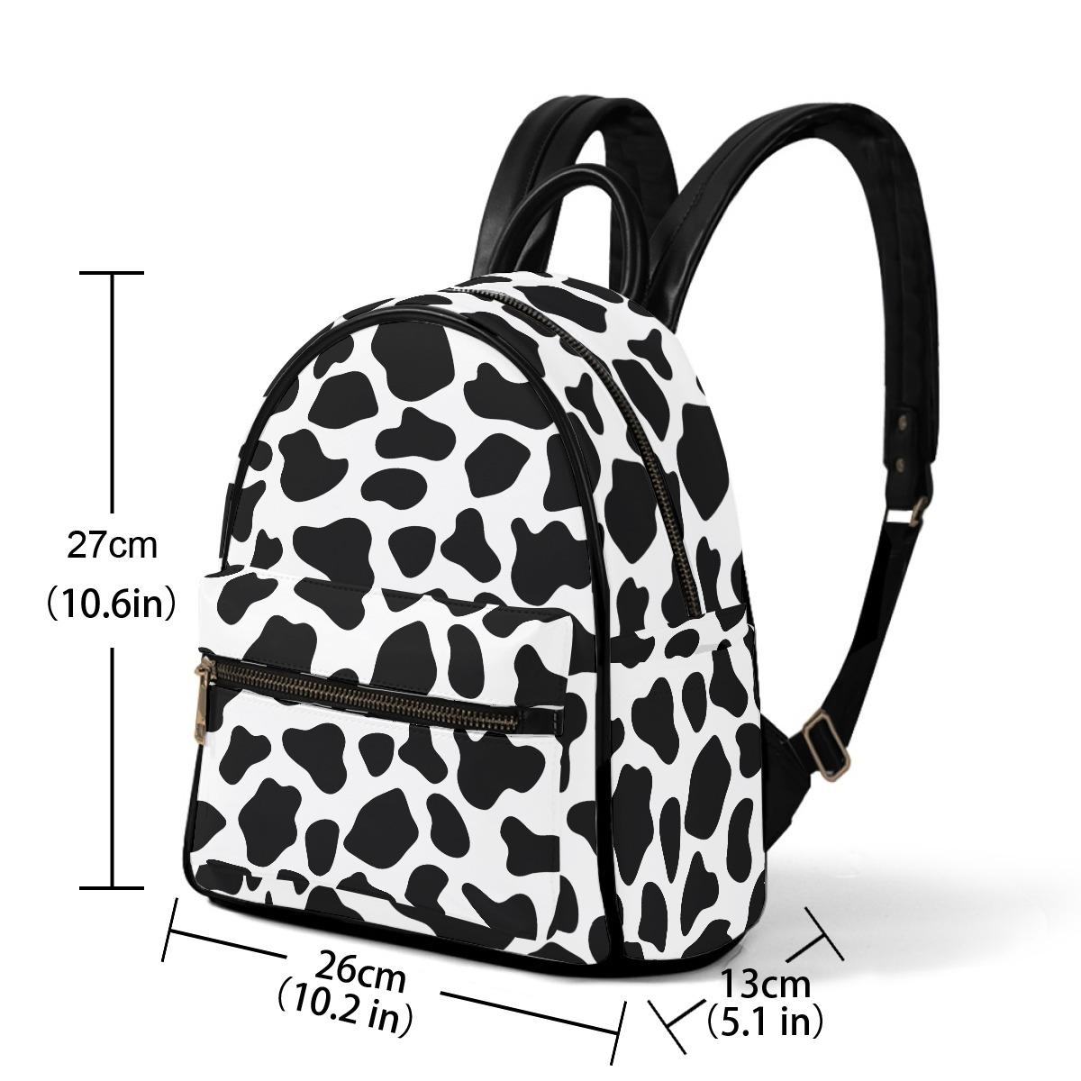 cow mini backpack Turquoise Highland Minimalist Carry handle on the top of the cow print backpack you can carry it in your hand Cow Mini Backpack Women's Turnlock