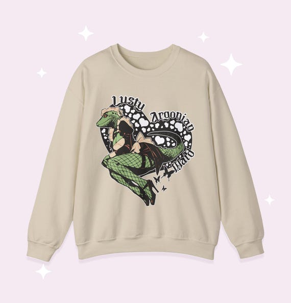 Lusty Maid Sweatshirt Cute Gothic Sweater Y2k Heart Clothing