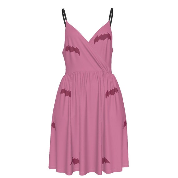 plunge v neck skater dress Succababy Bat Dress - Plunge V-neck Skater Dress -alt Monster Mauve  Succubus