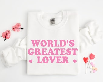 Lover Valentine Sweatshirt, Cute Heart Sweater,  Love Valentines Day Gift, Funny Valentines Day Shirt