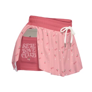Cherry Love Shorts | Lovecore Self Love | Retro Trendy Flowy Shorts | Ladies Shorts