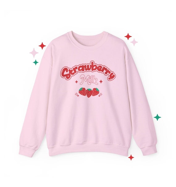 Strawberry Milk Sweatshirt Trendy Cute Friend Sweater, Kawaii - Main Image