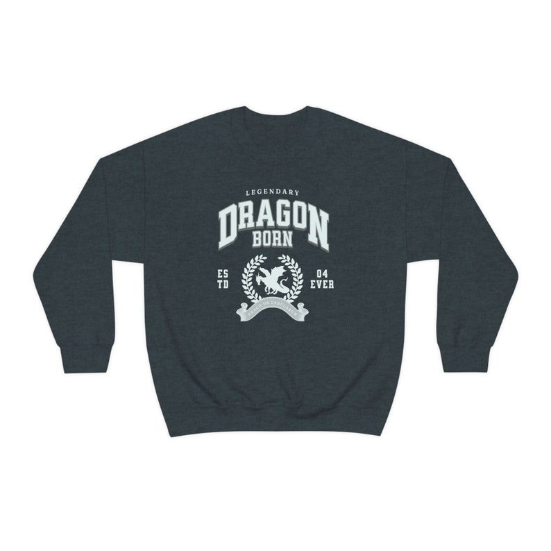 Dragon Legend - College Sweatshirt, Medieval Preppy Style | Trendy Gamer Gifts image 8