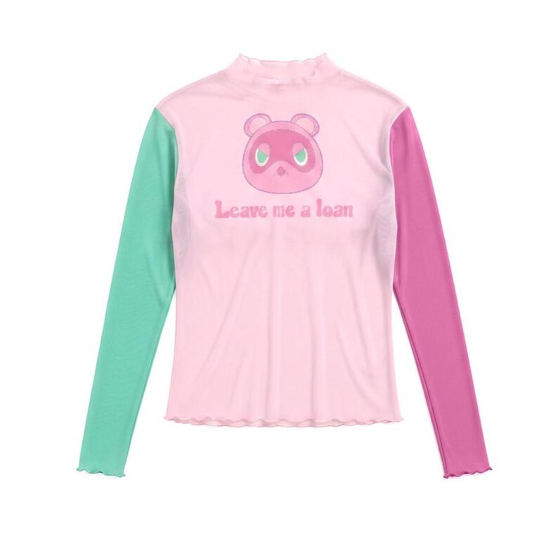 Kawaii Mesh Top | Soft Pastel Pink Cute Women's Sheer Mesh Long Sleeve Shirt | Sarcastic and Funny Cutecore Gift For Gamer Girl image 3