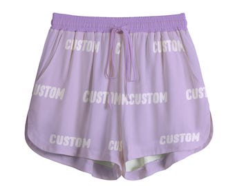 Custom High Waisted Shorts | Cotton Soft Pocket Shorts | Cute Gift for Her