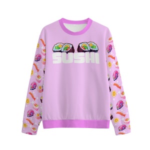 Sushi Sweatshirt | Cute Japanese Lovers Shirt | Pure Cotton Harajuku Clothing | kawaii clothing | Japanese streetwear  | Best Friend Gift