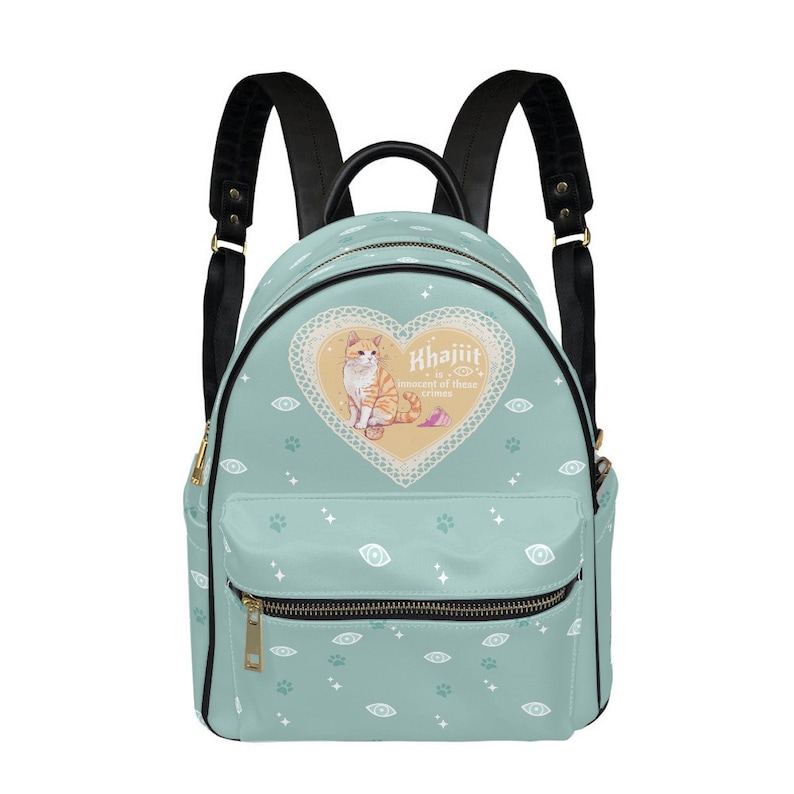Innocent Khajiit Backpack - Mini Sling Kawaii backpack Cat Eyes Lover, Gamer Girls & College Students Gifts image 3