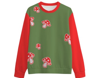 Toadstool Mushroom Sweatshirt  | Rich Rare Cottagecore Sweater | Granola Girl Aesthetic