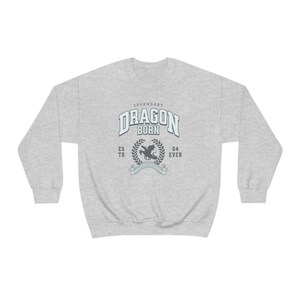 Dragon Legend - College Sweatshirt, Medieval Preppy Style | Trendy Gamer Gifts image 7