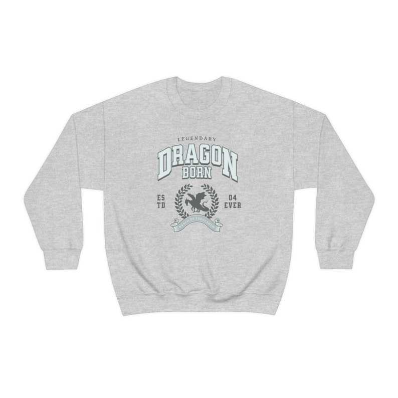 Dragon Legend - College Sweatshirt, Medieval Preppy Style | Trendy Gamer Gifts image 7