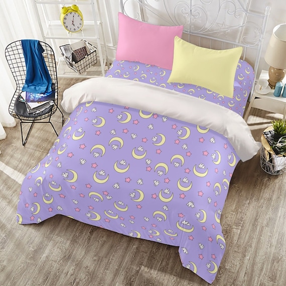 Sailor Moon Usagi Pattern Fourpiece Duvet Cover Set Etsy UK