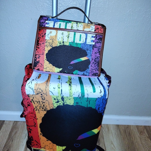 Gay pride travel bag, Travel Essential, Weekender Bag, Overnight Bag, Travel Gift, Rainbow LGBTQ, custom pride, Pride Month, wanderlust