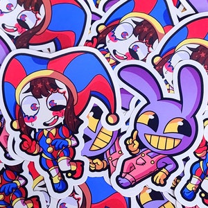 The Amazing Digital Circus Stickers | Pomni Jax Gooseworks Glitch Indie Animation Fan Gift TADC Sticker