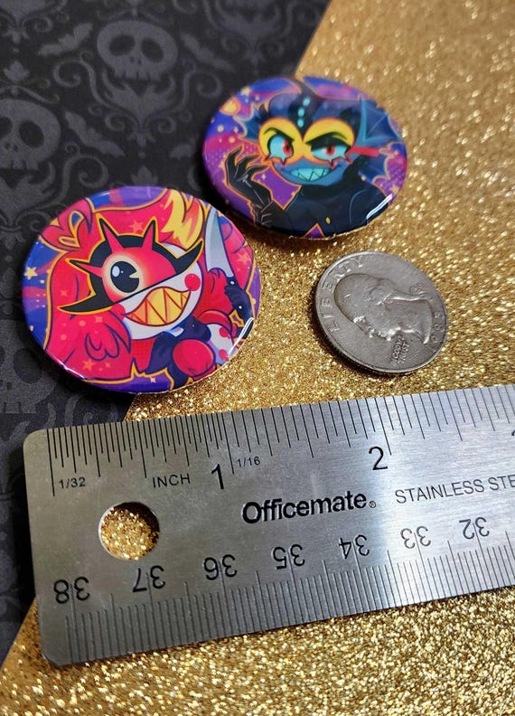 Hazbin Hotel Pin Holographic or Glossy Buttons Wave 2 | Baxter