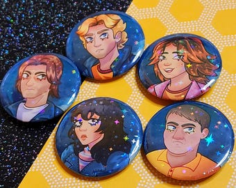 Mouthwashing Pin Holographic or Glossy Buttons | Anya Jimmy Curly Daisuke Swansea Mouthwashing fan gift