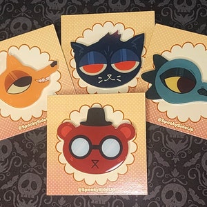 Night in the Woods Acrylic Pin | Mae Bea Gregg Angus Nostaligic Spooky Indie Game Fan Gift