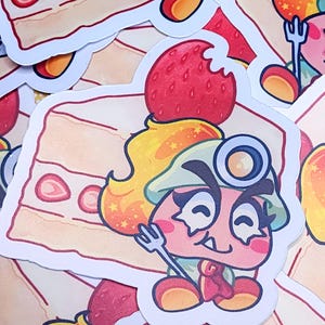 Naklejka na drzwi Goombella Paper Mario The Thousand Year | TTYD Paper Mario Fan Gift Naklejka TTYD