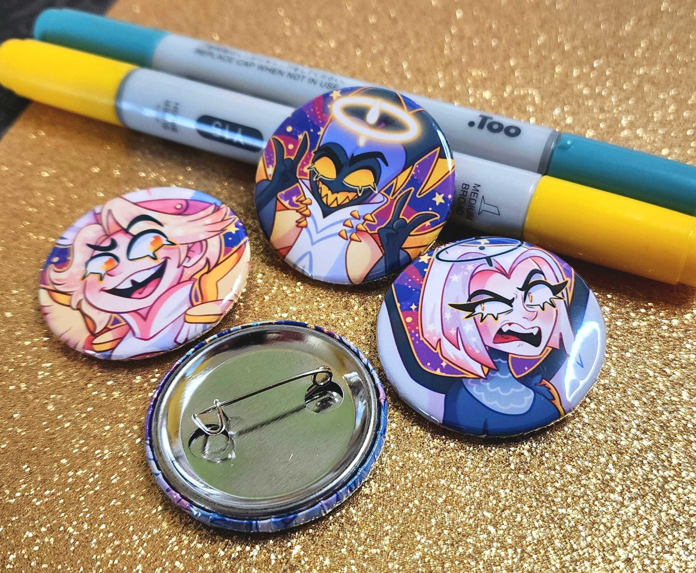 Hazbin Hotel Pin Holographic or Glossy Buttons Wave 2 | Baxter