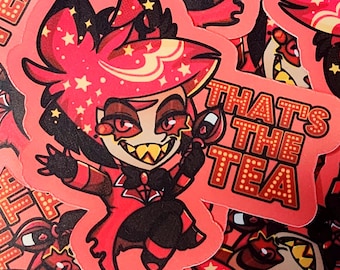 Hazbin Hotel Alastor Sticker - That's The Tea | Vivziepop Hazbin Hotel Fan Gift