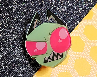 Invader ZiM Pin | Nostalgic Cartoon Invader Zim Fan Gift Acrylic Pin