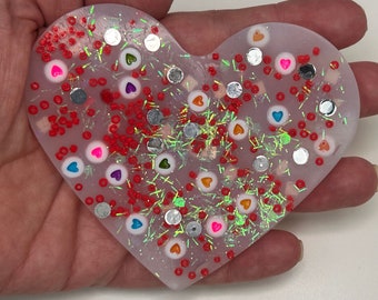 Picking Pad Fidget Pick Palette Toy - Heart Shape Textured for Picking, Digging and Peeling