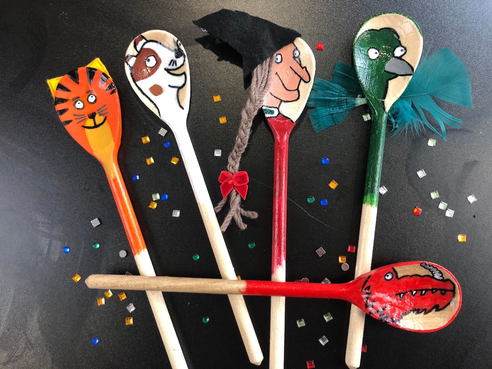 Room on the Broom Inspired Character Story Spoons With Sensory Etsy Room on the Broom Inspired Character Story Spoons With Sensory Etsy