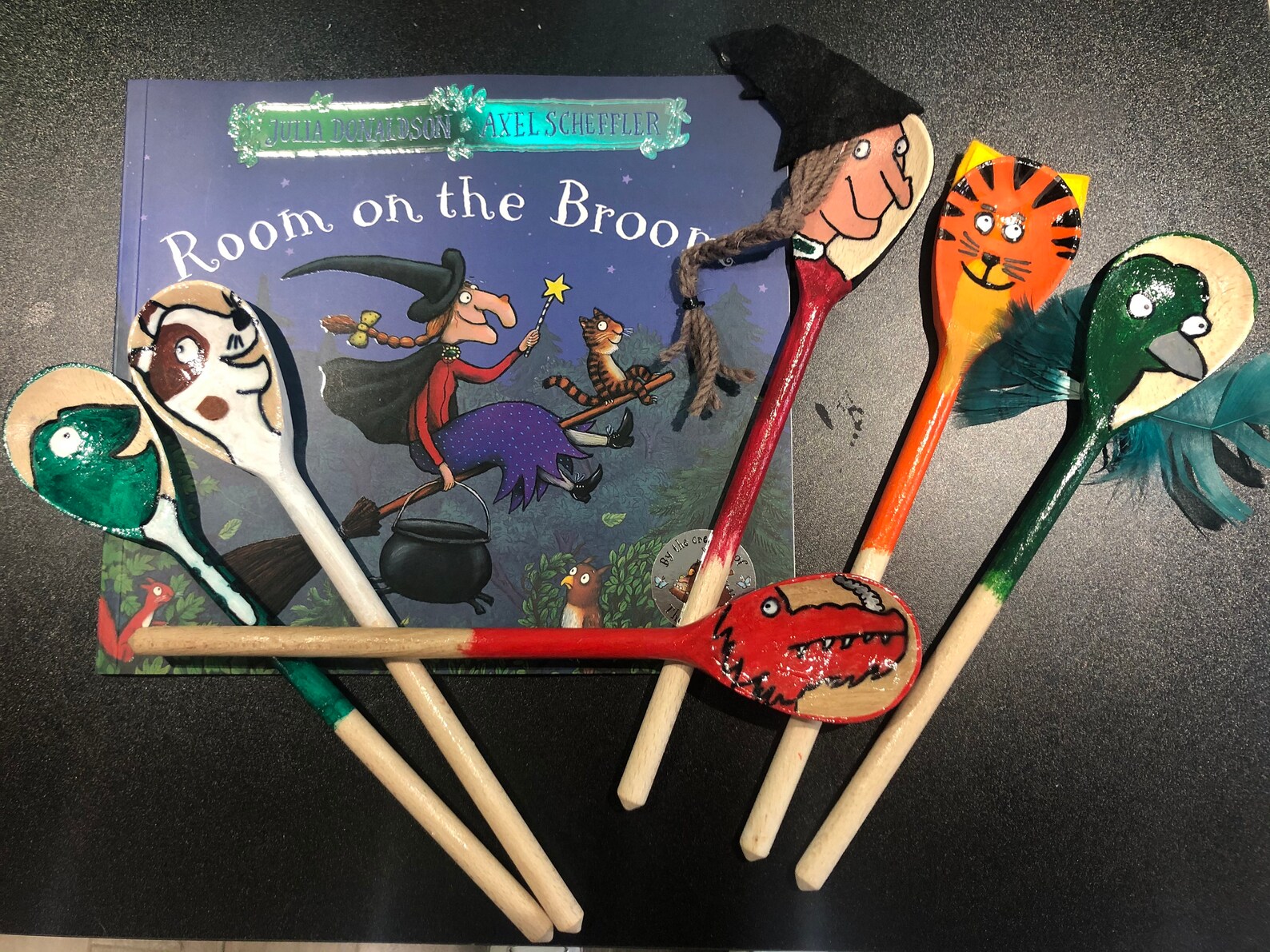 Room on the Broom Inspired Character Story Spoons With Sensory Elements