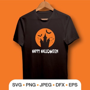 Halloween svg, Halloween shirt svg, Happy Halloween png, Happy Halloween shirt svg, Castel, Halloween cut file for cricut, digital download
