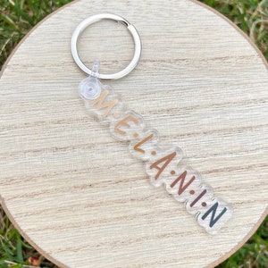 Melanin Acrylic Keychain/ custom Keychain/ Acrylic Keychain/ melanin art/ abstract art Keychain/ summertime fine/ black girl magic