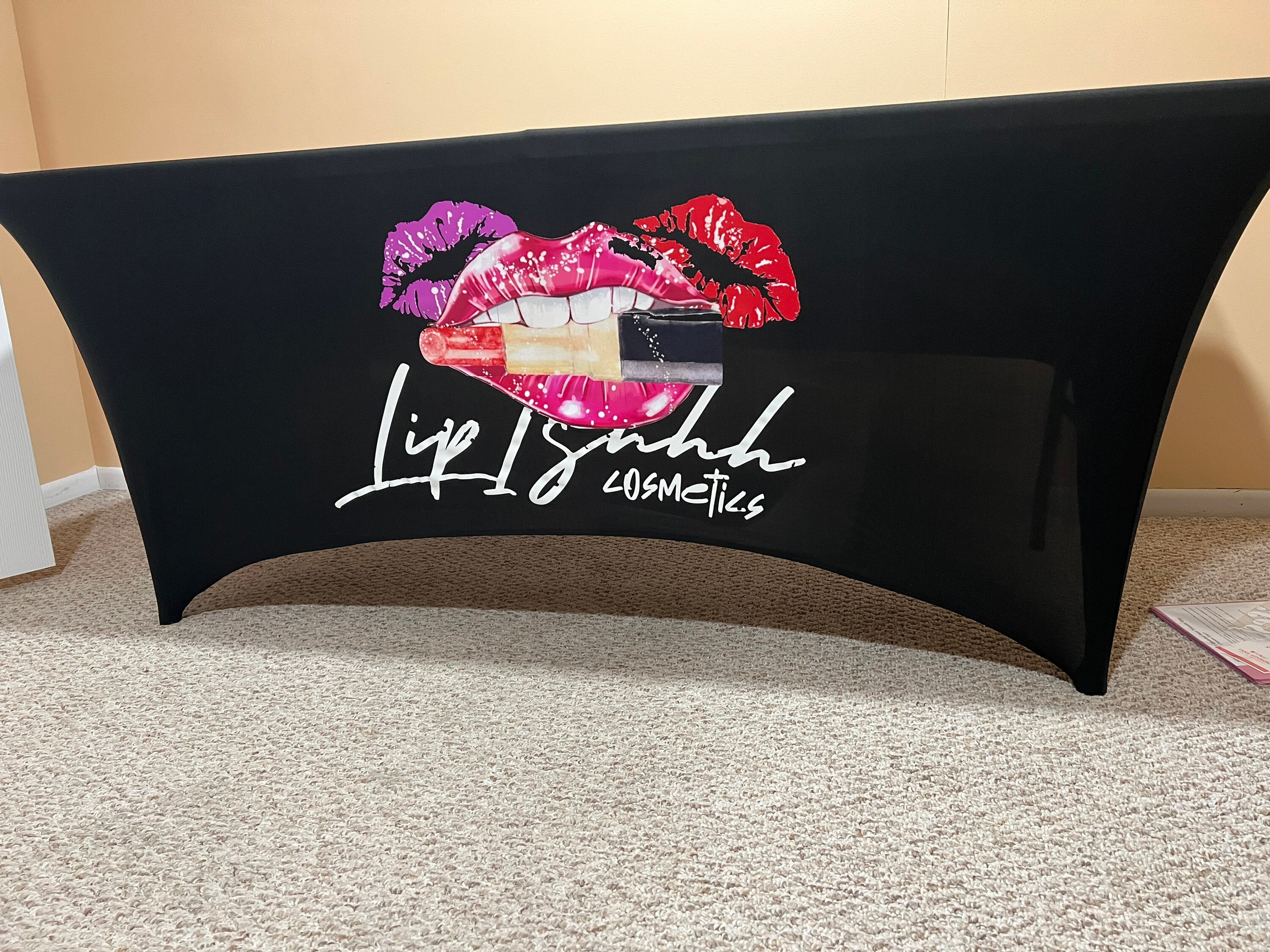 Spandex Vendor Table Cover/ 6ft Custom Table Cover/ Logo Table Etsy