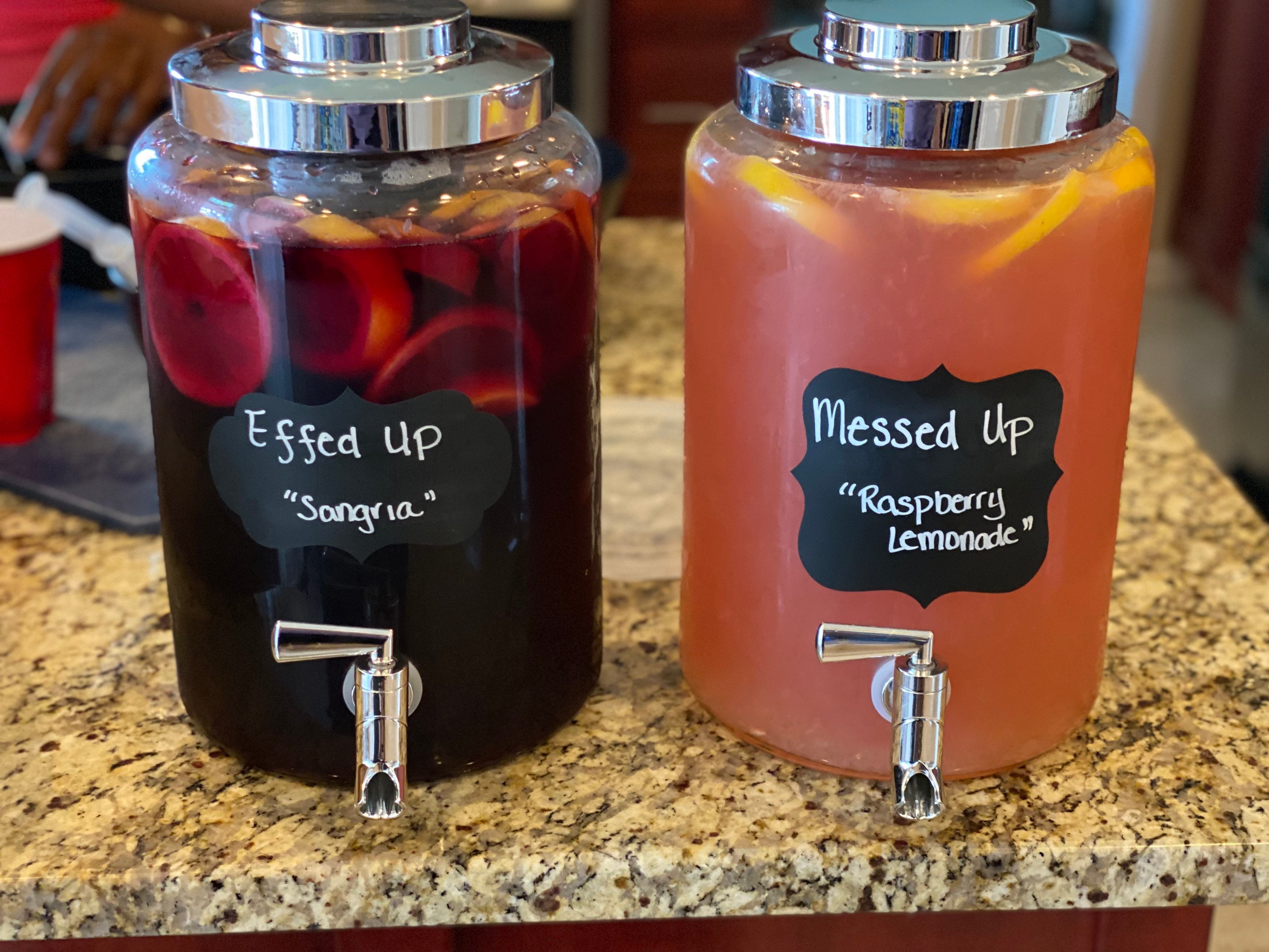 Chalkboard labels drink dispenser labels food labels table Etsy