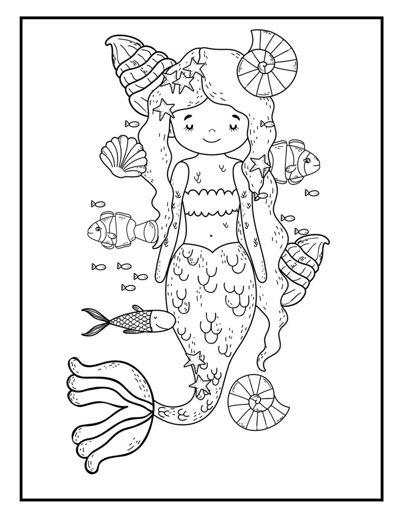 INSTANT DOWNLOAD Intricate Mermaid Coloring Pages | 41 Pages | Digital ...