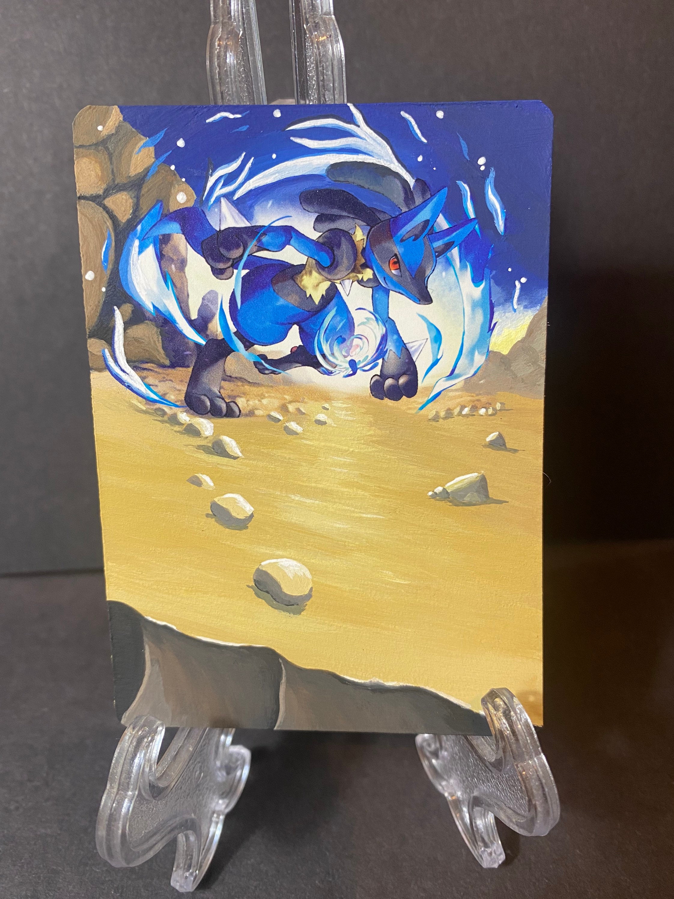 Lucario Card Art - HDA Gallery - Paintings & Prints, Animals, Birds, &  Fish, Other Animals, Birds, & Fish - ArtPal