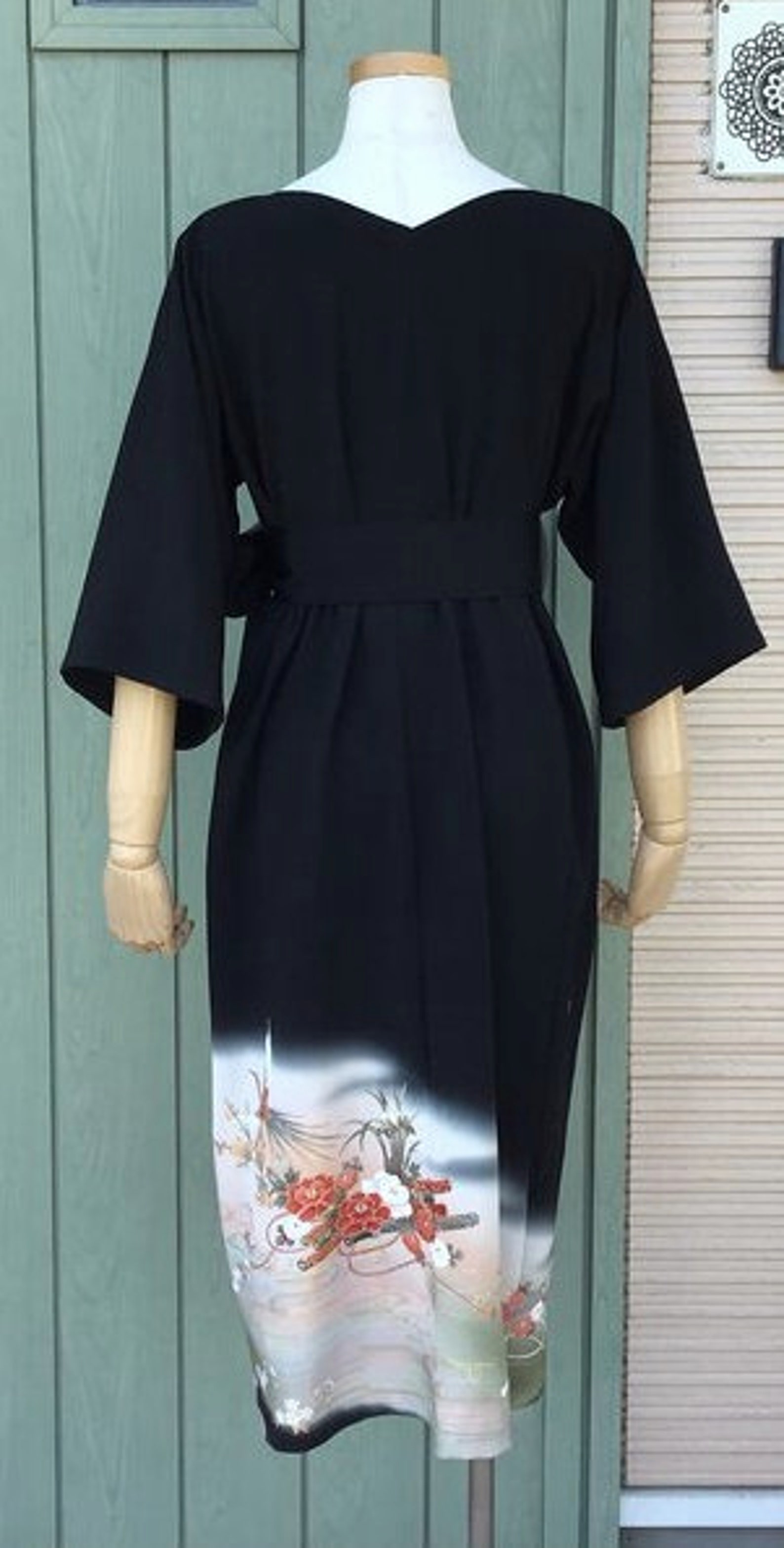 Remake Kimono dress handmade by Japanese artist Etsy