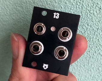 May include: Black module with four silver jacks and the number "13" printed on it. A white bear logo is visible in the bottom center.