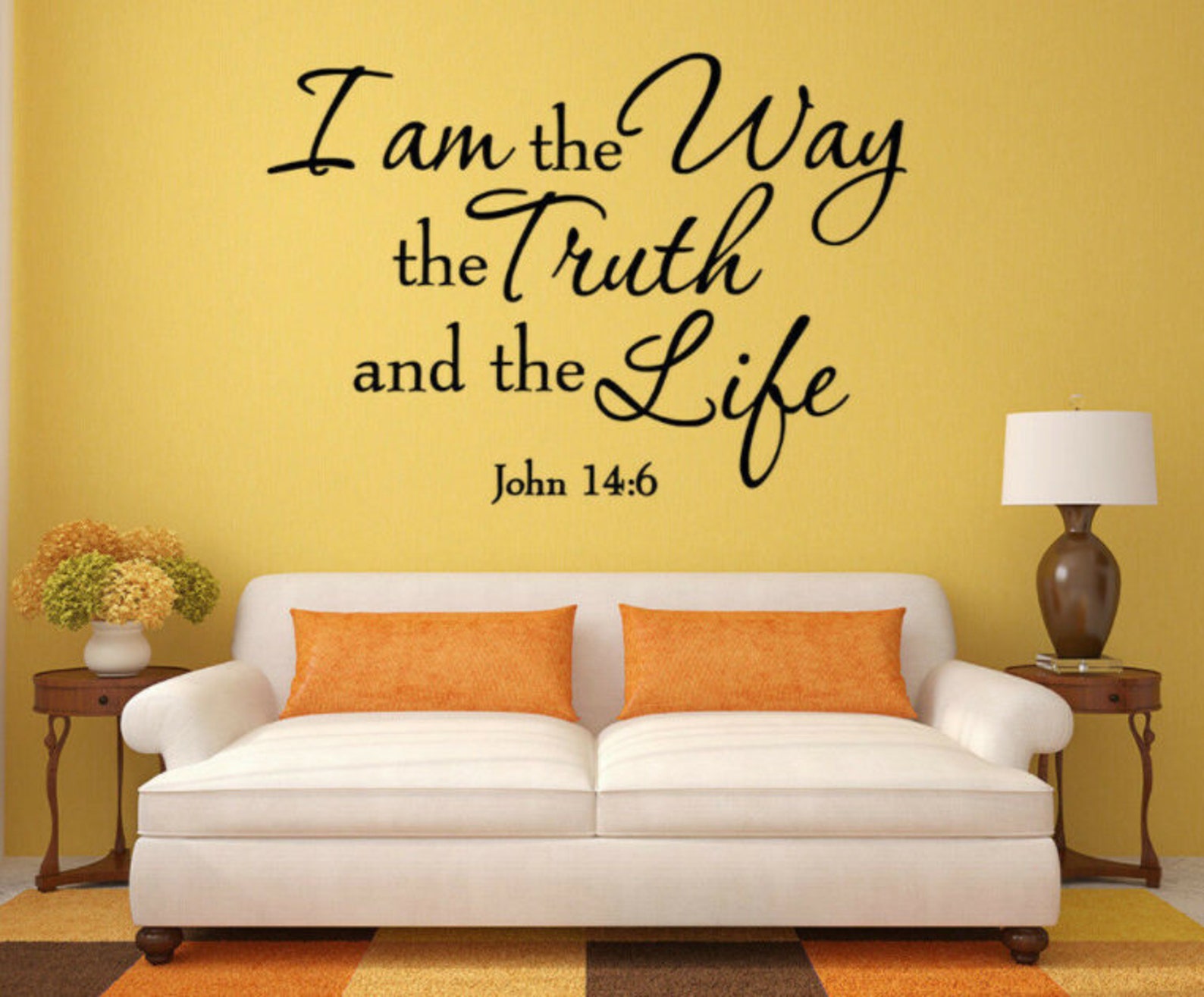 Bible Verse Wall Decals Christian Quote Vinyl Wall Art Etsy