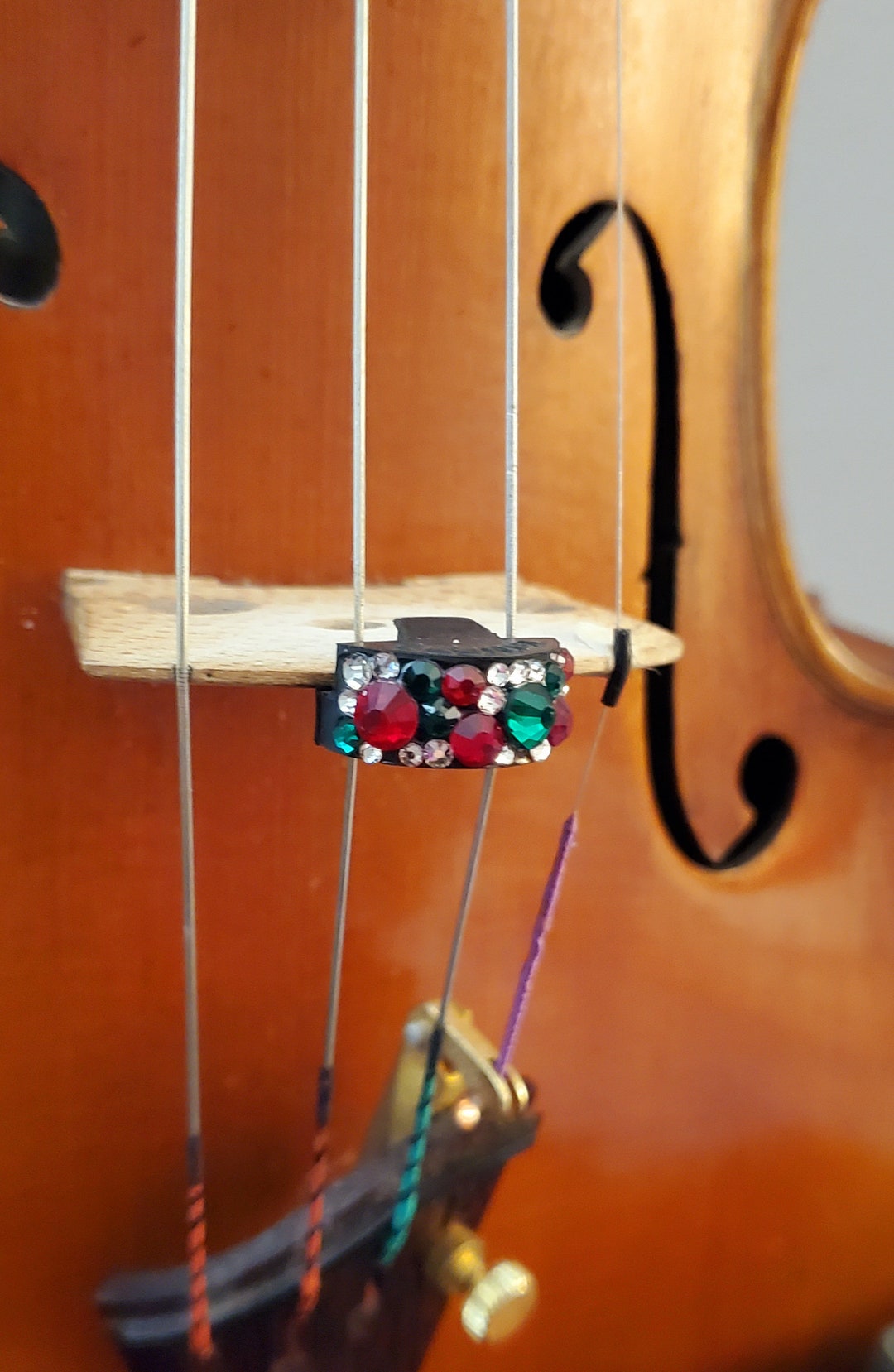 Bedazzled Violin Mute Christmas Mixed 1 Etsy