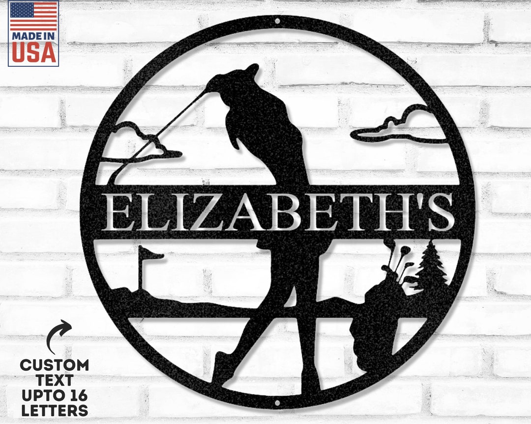 Personalized Golf Sign Golf Metal Art Golf Gifts for Women Etsy