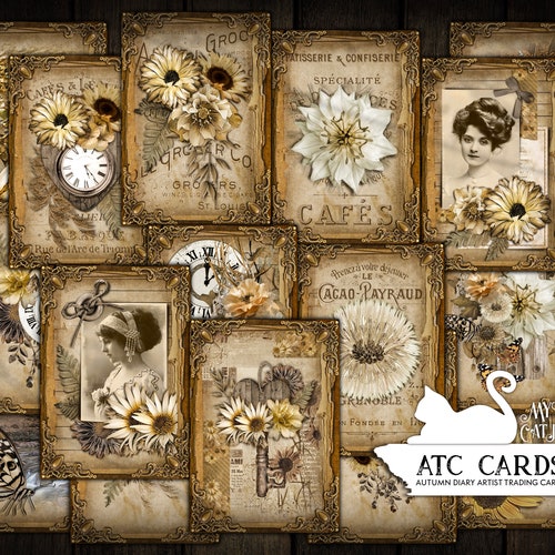 Junk Journal Printable Autumn Ephemera Words Vintage Digital - Etsy
